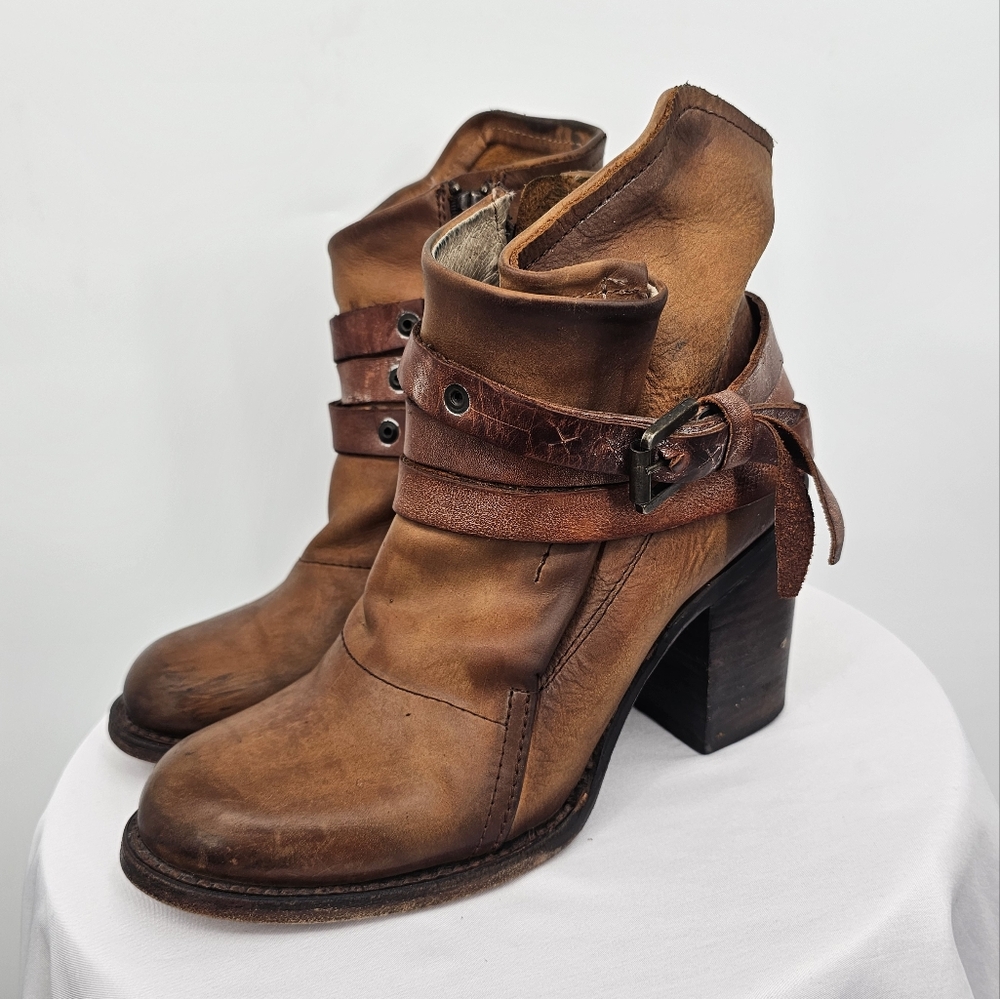 Freebird by Steven Brown Leather Ankle Booties